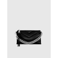 ราคา REBECCA MINKOFF กระเป๋าสะพายผู้หญิง รุ่น EDIE MAXI MEDIUM CROSSBODY สี BLACK SILVER One Size (MKP1602750)