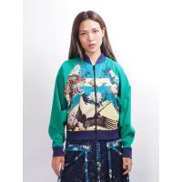 ราคา PEDZ เสื้อแจ็คเก็ตผู้หญิงพิมพ์ลาย Blossom Crane สีเขียว S (GRMKPPR000121066)