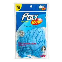 ราคา POLY-BRITE ถุงมือยางไนไตรสัมผัสอาหารได้ รุ่น 943A3-2D ไซส์ M (แพ็ค 10 ชิ้น) สีฟ้า (MKP0321461)
