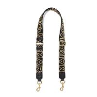 ราคา MARC JACOBS สายกระเป๋า THE THIN OUTLINE LOGO WEBBING STRAP สี BLACK/GOLD One Size (MKP1477666)