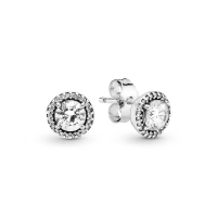 ราคา Pandora ต่างหู Round Sparkle Stud สีเงิน (MKP0802931)