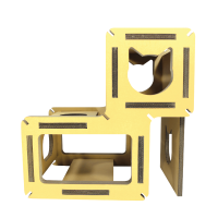 ราคา CPD IDEAS The Modular คอนโดแมว 2 ชั้น สีเหลือง (MKP1361631)