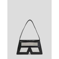 ราคา KARL LAGERFELD กระเป๋ารุ่น IKON K MEDIUM CROC-EFFECT SHOULDER BAG สี BLACK One Size (MKP1666002)