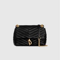 ราคา REBECCA MINKOFF กระเป๋ารุ่น EDIE CROSSBODY สี BLACK/GOLD One Size (MKP1432255)