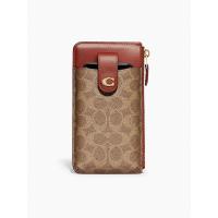 ราคา COACH กระเป๋าสตางค์รุ่น Essential Phone Wallet In Signature Canvas สีครีม One Size (MKP1586778)