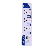 ราคา TOSHINO รางปลั๊กไฟ(มอก.) 3 ช่อง+2USB 3ม. ขาว โตชิโน ET-913-USB (MKP0982269)