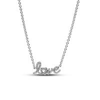ราคา PANDORA สร้อยคอ Pandora Love sterling silver collier with clear cubic zirconia 45cm (GRMKPPR000099222)