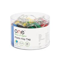 ราคา ONE พวงกุญแจพลาสติก 5x3ซม. คละสี ONE CW-010-25 (MKP0983380)