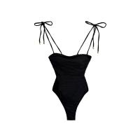 ราคา KLOSET (KK23)ชุดว่ายน้ำวันพีช ผูกไหล่ สีดำ M (MKP1481875)