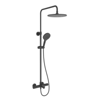 ราคา KOHLER ก๊อกผสมลงอ่าง/ยืนอาบ พร้อมฝักบัวสายอ่อนและฝักบัวก้านแข็ง รุ่น July สีดำ (MKP1342059)