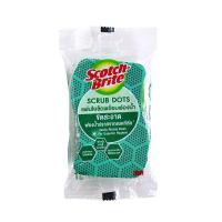 ราคา SCOTCH-BRITE แผ่นใยขัดพร้อมฟองน้ำสครับดอท สำหรับภาชนะไม่เคลือบ รุ่น XD006002971 สีเขียว (MKP1074801)