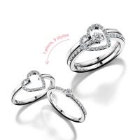 ราคา Jubilee Diamond แหวนเพชร (ใส่ได้ 3 รูปแบบ) Jubilee Heart Love Locket Ring - (HEART Limited Collection) รุ่น R22002EW - สีไวท์โกลด์ 50 (MKP1107284)