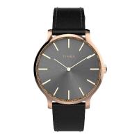 ราคา Timex นาฬิกาข้อมือผู้หญิง Transcend รุ่น TW2W19800 สายหนัง สีดำ (MKP1605237)