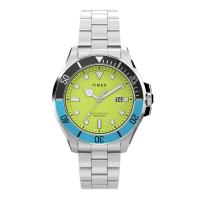 ราคา Timex นาฬิกาข้อมือผู้ชาย Harborside Coast รุ่น TW2V65300 สายสแตนเลส สีเงิน หน้าปัดสีเขียว (MKP1607595)