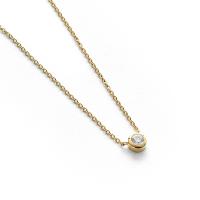 ราคา JEWELLISTA สร้อยพร้อมจี้รุ่น Sammy เงินแท้ ประดับพลอย CZ สี14Kโกลด์ (MKP1373325)