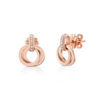 ราคา JEWELLISTA ต่างหูรุ่น Yolin เงินแท้ ประดับพลอย CZ สีโรสโกลด์ (MKP1374041)