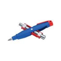 ราคา Knipex กุญแจตู้ควบคุมแบบปากกา รุ่น 001107 สีน้ำเงิน, สีแดง (MKP0581331)
