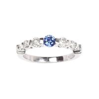 ราคา BEAUTY GEMS แหวนพลอยแซฟไฟร์ ประดับเพชร ตัวเรือนทองคำขาว 53 (MKP1350428)