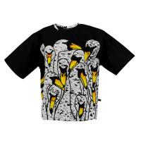 ราคา YODYOKO เสื้อตัวหลวม ยูนิเซ็กส์ สีดำ ลายฝูงนกกระเรียน FREE SIZE (GRMKPPR000091383)
