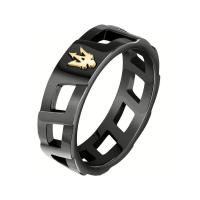 ราคา MASERATI แหวนผู้ชาย , Stainless Steel / Iconic, สีดำ J25 (MKP1738361)