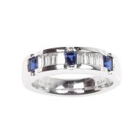 ราคา BEAUTY GEMS แหวนพลอยไพลิน ประดับเพชร ตัวเรือนทองคำขาว 54 (MKP1068678)