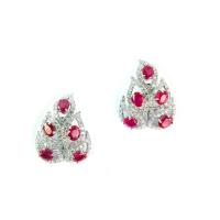 ราคา BEAUTY GEMS ต่างหูทับทิมพม่า ประดับเพชร (MKP0859677)