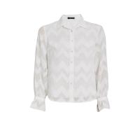 ราคา ELITE เสื้อเชิ้ตเท็กซ์เจอร์พิมพ์ลาย แขนพองแต่งระบาย รุ่น E194073WHM สีขาว XL (MKP1045631)