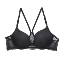 ราคา BSC Lingerie ชุดชั้นในผู้หญิงลูกไม้เซ็กซี่ โชว์หลัง มีโครง รูปแบบ Front Hook Bra BB6629 สีดำ B75 (MKP1739645)
