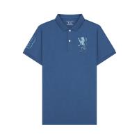 ราคา GIORDANO เสื้อโปโลผู้ชาย Lycra Pique Embroidery Polo (3D Lion) สีฟ้า Key Largo Blue S (GRMKPPR000135987)