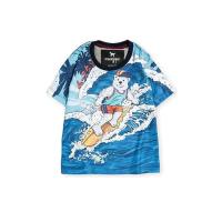 ราคา Muunique เสื้อยืดลายหมีโต้คลื่น สีฟ้า XL (GRMKPPR000120058)