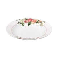 ราคา FLOWERWARE จานเมลามีนทรงลึก รุ่น P807-8 ขนาด 8 นิ้ว สีขาว - ชมพู (MKP1160850)