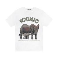 ราคา ICONIC เสื้อยืด พิมพ์ลาย ช้าง แม่ลูก รุ่น JUMBO5622 สีขาว S (MKP1049398)