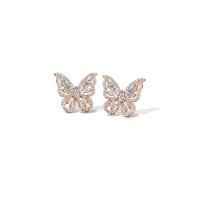 ราคา Jubilee Diamond ต่างหูเพชร - Petite Butterfly Glimmer - สีพิงค์โกลด์ (MKP1795129)