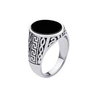 ราคา 555jewelry แหวน Men สแตนเลสสตีล สีเงิน ดำ E65 (MKP1790570)