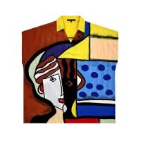 ราคา YODYOKO เสื้อผู้หญิงตัวหลวม - สีน้ำตาล : ลายใบหน้าและรูปทร Free Size (GRMKPPR000140313)