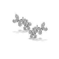 ราคา Jubilee Diamond ต่างหูเพชร Gentle Double Butterfly Earrings - สีไวท์โกลด์ (MKP1797441)