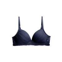 ราคา ELLE LINGERIE ยกทรงผู้หญิงรูปแบบไม่มีโครงเสริมฟองน้ำ สีดำ C70 (MKP1801177)