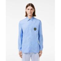 ราคา LACOSTE เสื้อเชิ้ตแขนยาวลาคอสท์ ลายริ้ว ปักป้ายโลโก้ สีฟ้า L-XL (MKP1800980)