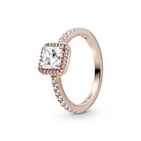 ราคา PANDORA แหวน PANDORA Rose ring with clear cubic zirconia สีโรส 54 (MKP1806335)