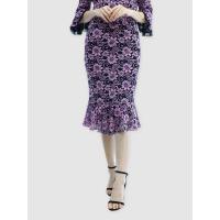 ราคา MIKIKO กระโปรงผู้หญิง ลูกไม้ไวโอเล็ต แบบยาว ม่วง L (MKP1520654)