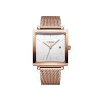 ราคา JULIUS นาฬิกาข้อมือผู้หญิง JA-1207 B สีโรสโกลด์หน้าปัดขาว สายสแตนเลสถักคลิปล็อค (MKP0291744)