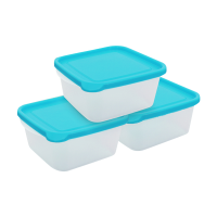 ราคา Micronware กล่องอาหารทรงเหลี่ยม Chef Box MICRON WARE รุ่น JCP-6052 ความจุ 850 มล. (แพ็ค 3 ใบ) สีฟ้า (MKP1164991)