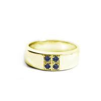 ราคา FINEJEWELTHAI แหวนไพลิน-แหวนเงิน-ไพลินแท้-เงินแท้925-แหวนพลอยแท้-แหวนประจำเดือนเกิด-ชุบทอง-R1018bl-g สีทอง 60 (MKP1342858)