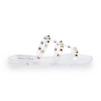 ราคา POLO CLUB รองเท้าแตะแบบสวม ส้นแบน 0.5 นิ้ว เปิดหน้า สีเงิน รุ่น P2769 37 (MKP0800645)