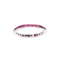 ราคา BEAUTY GEMS แหวนแพลทินัม 900 ประดับทับทิม 54 (MKP1068668)