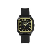ราคา JULIUS นาฬิกาข้อมือผู้หญิง JA-1491 G สีดำ หน้าปัดทรงสี่เหลี่ยม สายซิลิโคน (MKP1804074)