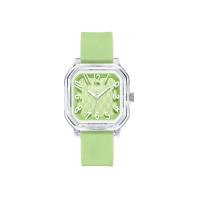 ราคา JULIUS นาฬิกาข้อมือผู้หญิง JA-1491 D สีเขียวอ่อน หน้าปัดทรงสี่เหลี่ยม สายซิลิโคน (MKP1804075)