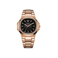 ราคา JULIUS นาฬิกาข้อมือผู้หญิง JA-711 D สีโรสโกลด์ หน้าปัดดำ สายสแตนเลส ขอบประดับเพชร CZ (MKP0310552)