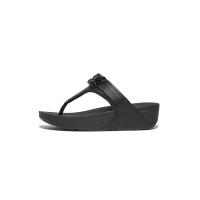 ราคา FitFlop™ รองเท้าแตะแบบหูหนีบผู้หญิง LULU JEWEL-DELUXE LEATHER รุ่น HU7-001 สี BLACK 8 UK (MKP1697993)