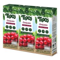 ราคา Tipco น้ำองุ่น 100% 200 มล. (แพ็ค3กล่อง) ทิปโก้ (MKP1640896)